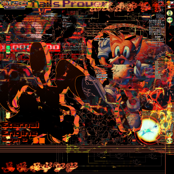 Tails Digital Collage